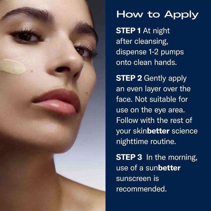 Skinbetter Science nighttime cream application guide - Vos Collection