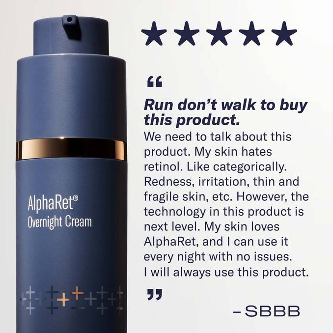 AlphaRet Overnight Cream for sensitive skin, reduces redness & irritation - Vos Collection