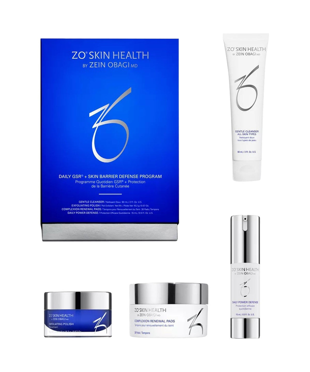 ZO Skin Health Daily GSR Skin Barrier Defense Program 4 Product Regimen (Formerly Daily Skincare Program)